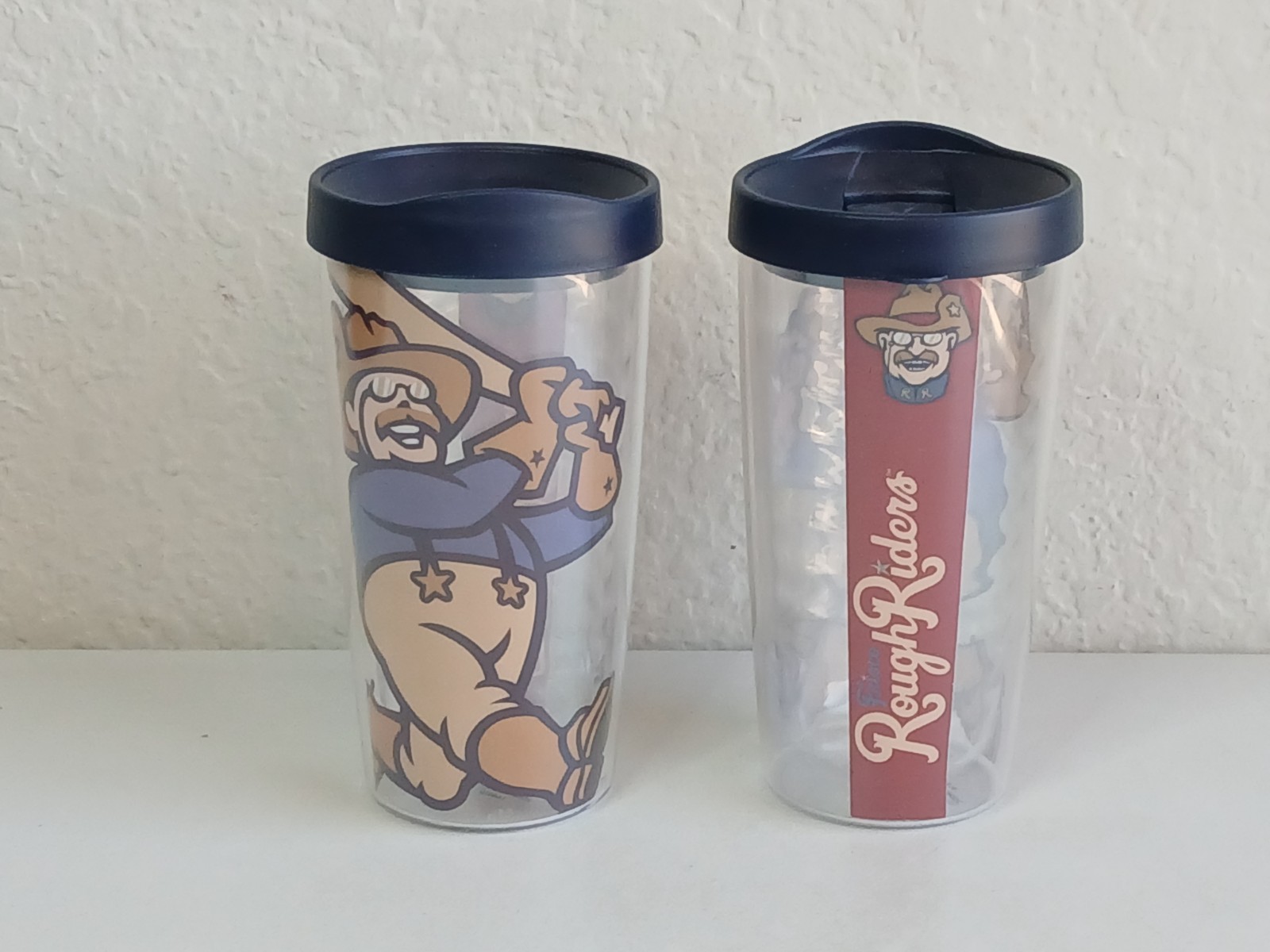Frisco RoughRiders MiLB Double Wall 12 oz Plastic Travel Tumbler SGA Lot of 2