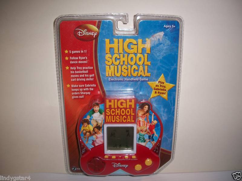 DISNEY HANDHELD GAME HIGH SCHOOL MUSICAL 5 in 1 BY ZIZZLE ELECTRONIC 2008 NOC