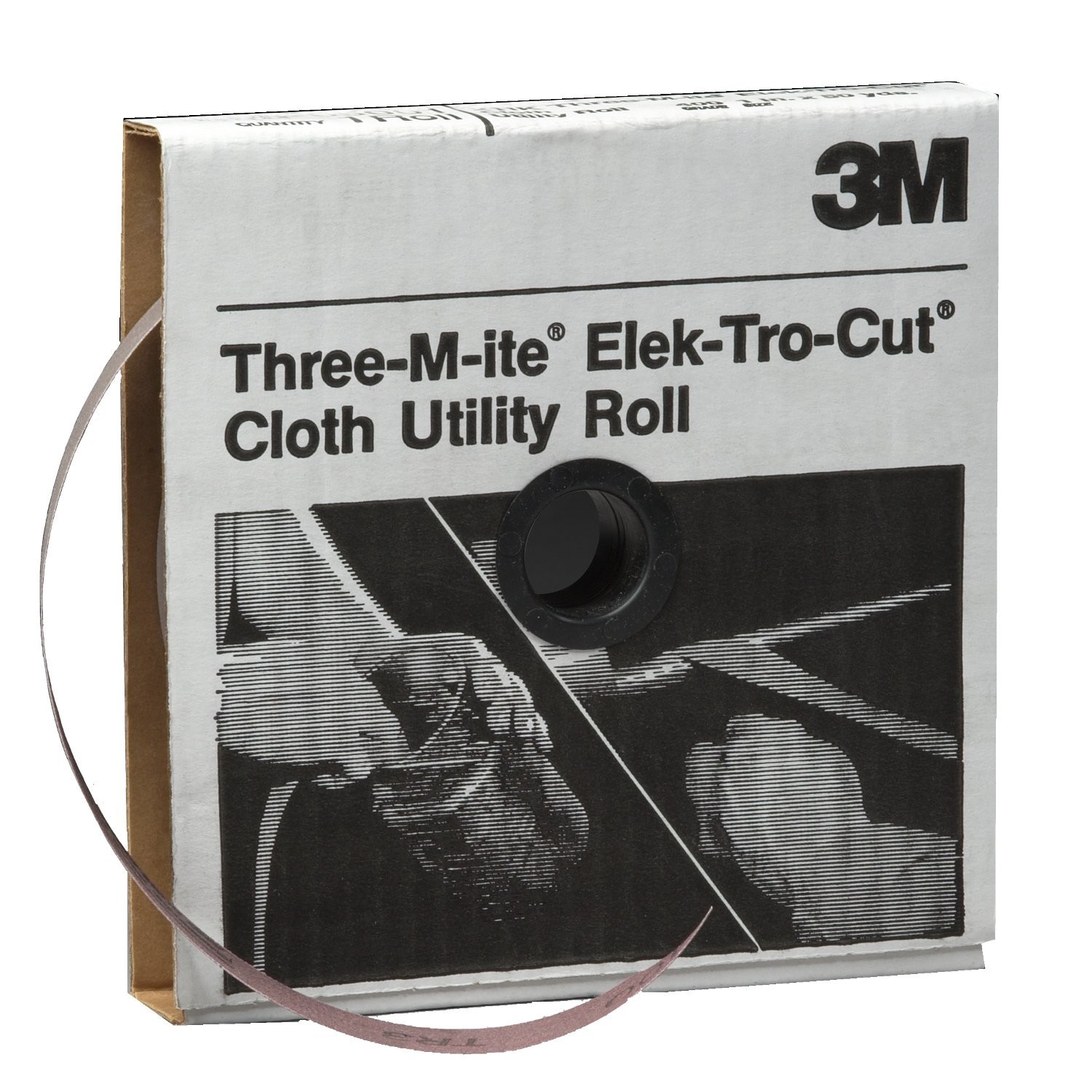 3M 05005 1 in. x 50 yd 220 Grit Very Fine Grade Utility Cloth Roll