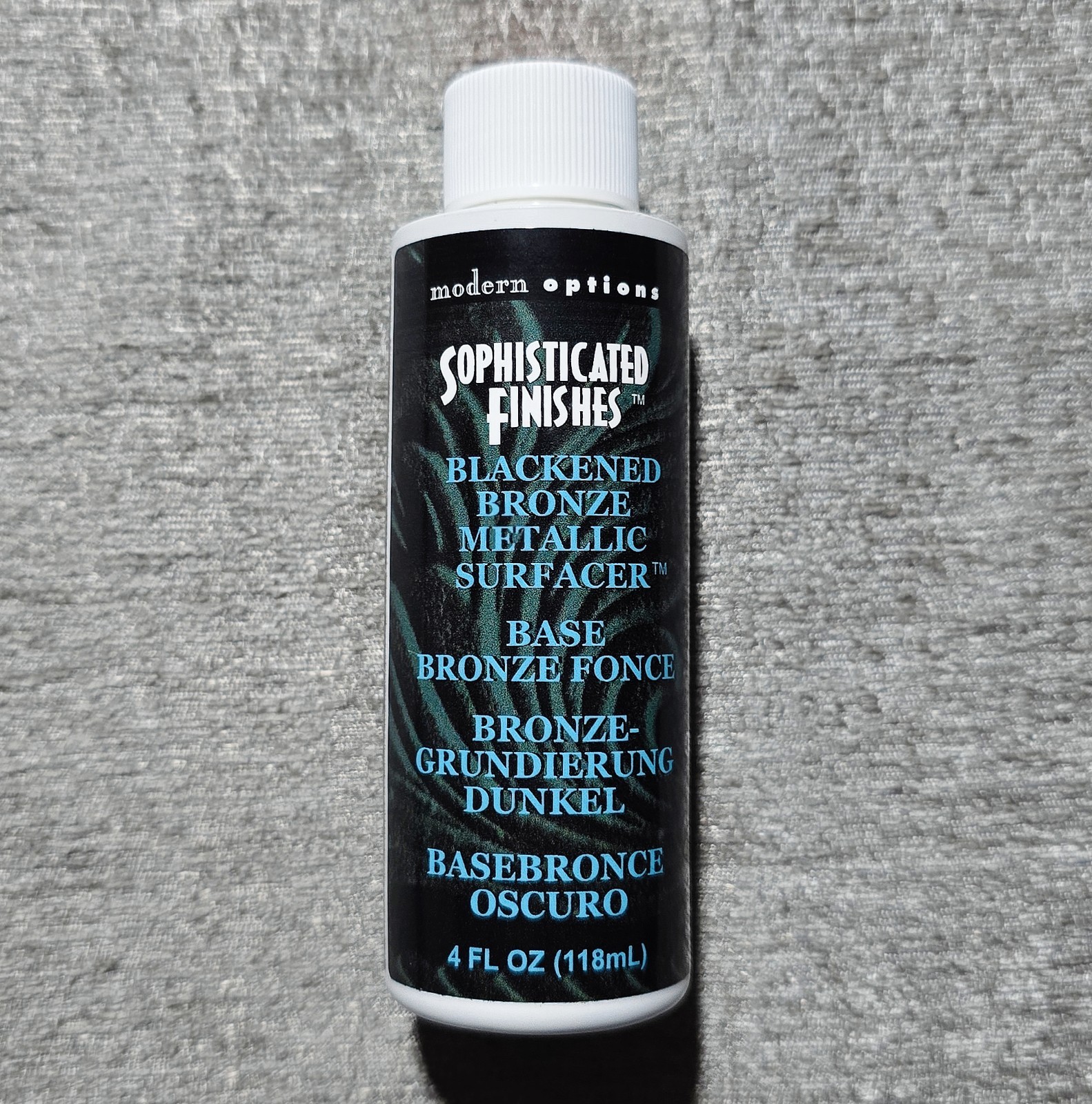 Modern Options Blackened Bronze Metallic Surfacer 4oz (OPEN BUT FULL BOTTLE!)