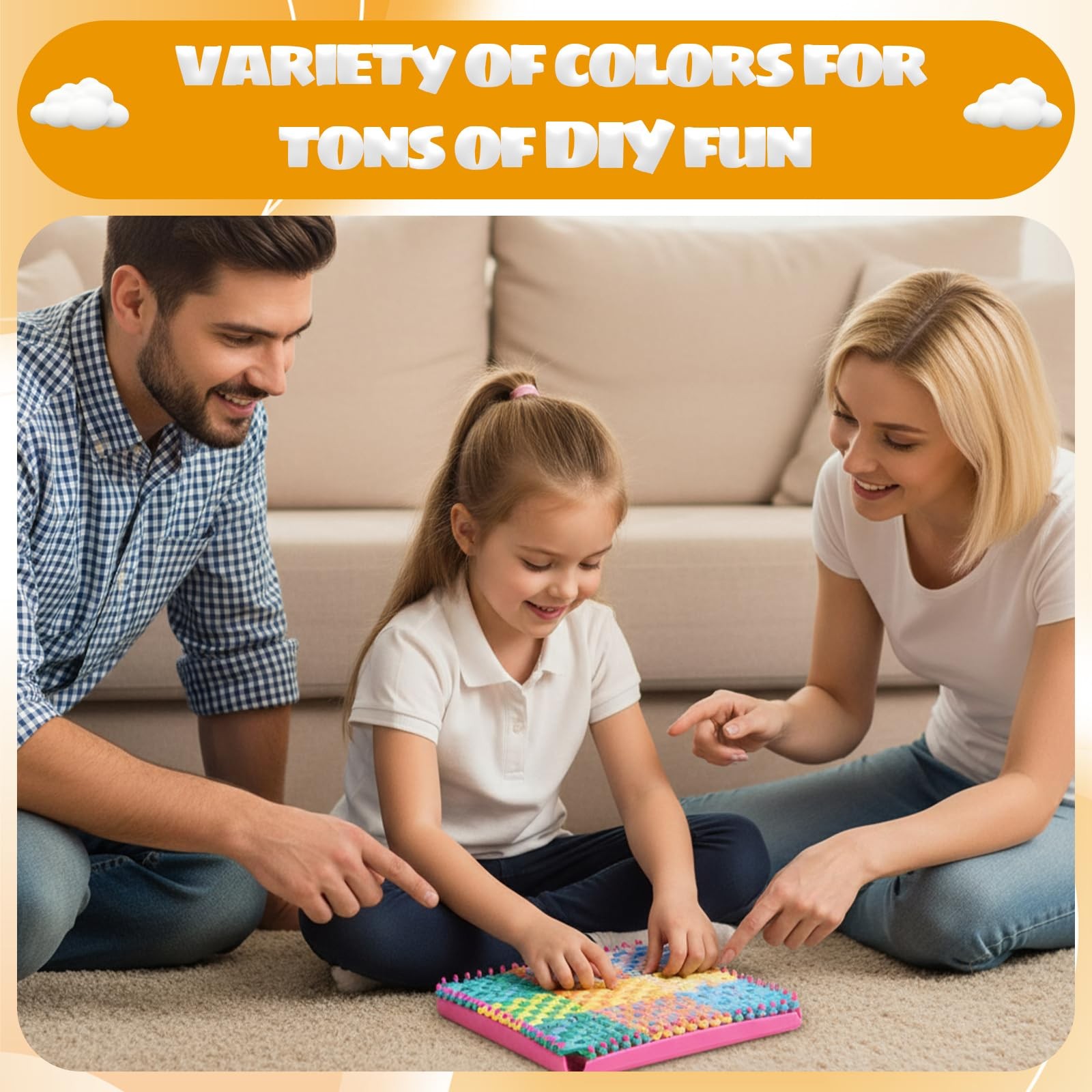 Weaving Loom Refill Loops, 9 Inch Potholder Loops PU Elastic DIY Weaving