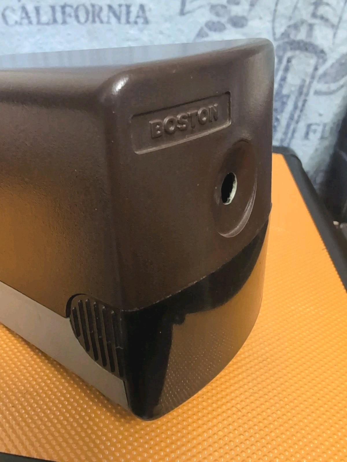 Vtg BOSTON Model 19 296A Electric Pencil Sharpener USA (Works) BROWN 🟤 Rare