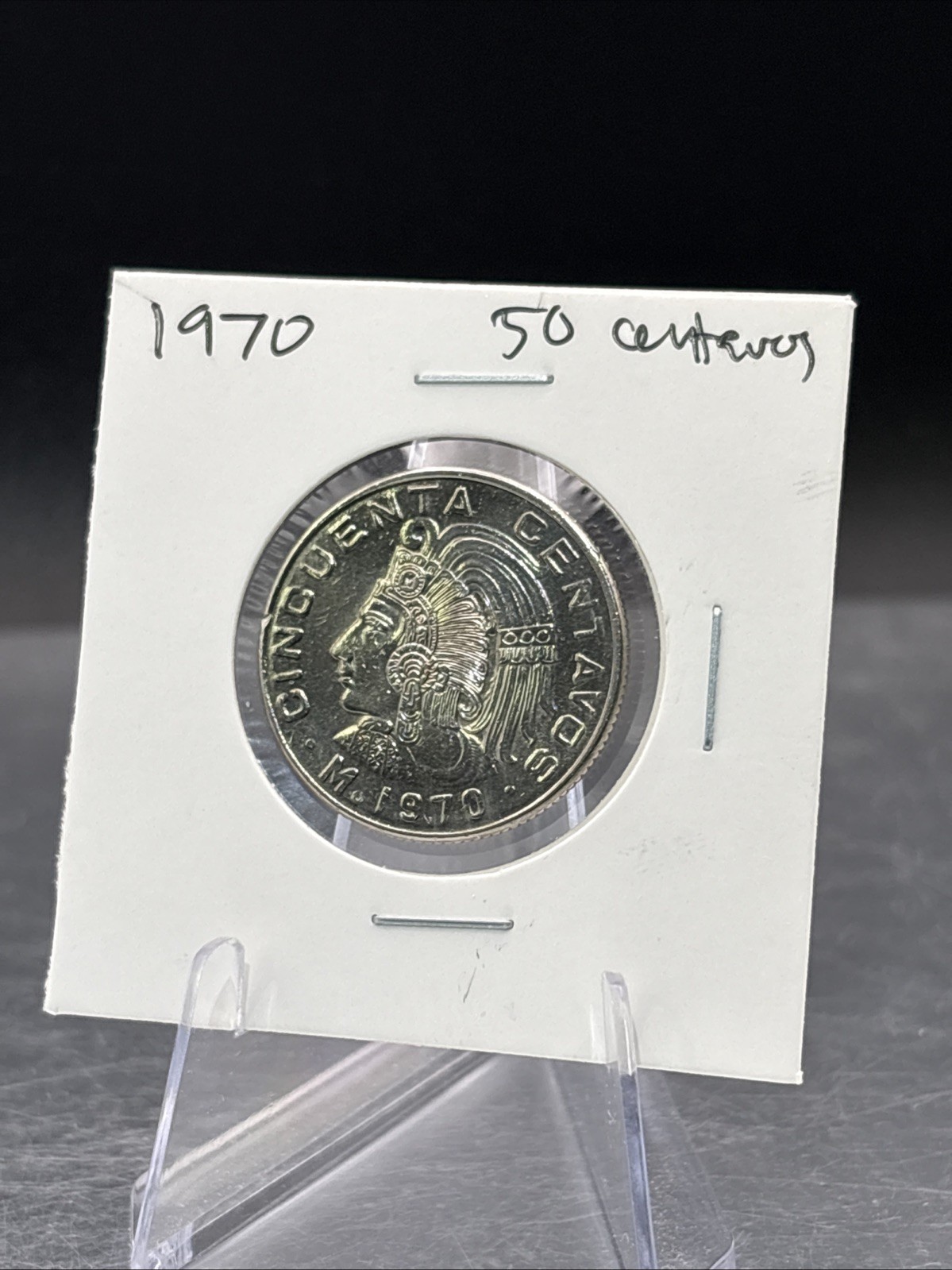 1970 México Cincuenta Centavos Coin