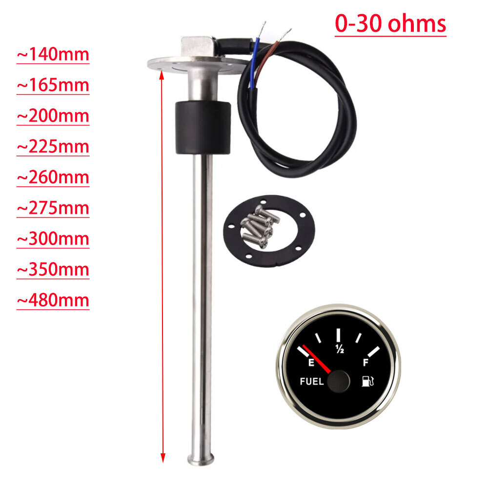 Marine Boat Car Fuel Sender Water Tank Level Sensor Sending Unit 0-30 ohms Gauge