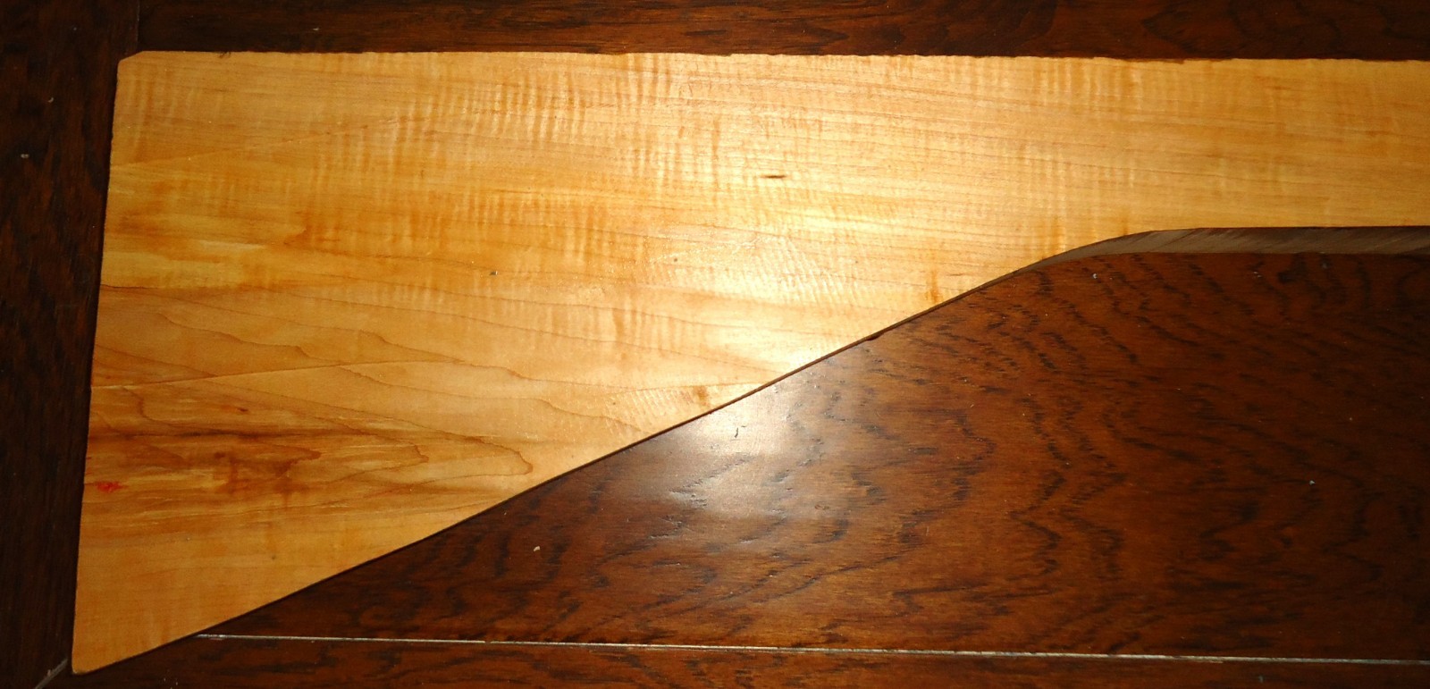 Rifle Stock Blank, Muzzleloader, 58 7/8 " x 2 3/16", Curly Maple, Iridescent