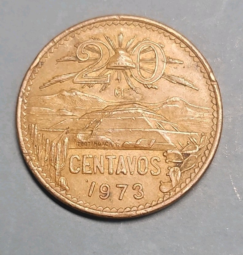 1973 Mexico 20 Centavos Coin (KM.#441)