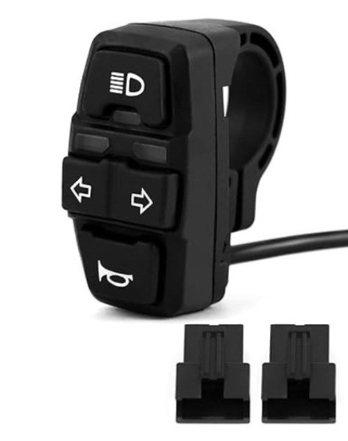 3 in 1 Motorcycle Handlebar Control Switch - Headlight, Turn Signal, Horn Mount