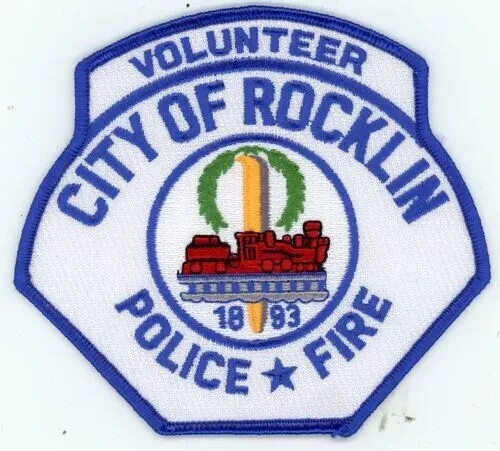 CALIFORNIA CA ROCKLIN POLICE FIRE VOLUNTEER NICE SHOULDER PATCH SHERIFF