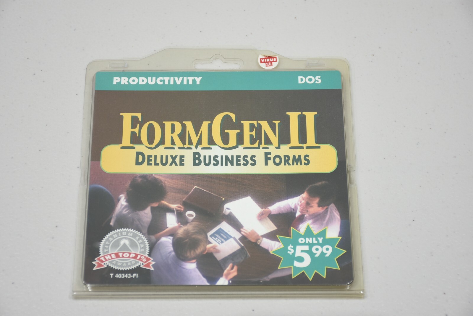 Vintage SoftKey FormGen II Deluxe Business Forms Software 3.5” IBM