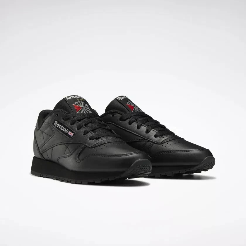 Reebok Classic Leather All Black Mens Shoes