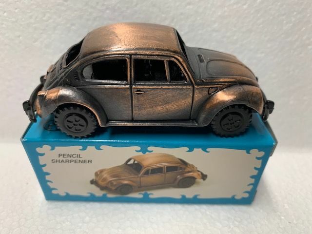VOLKSWAGON BUG BRONZE DIE CAST METAL COLLECTIBLE PENCIL SHARPENER NEW / BOX