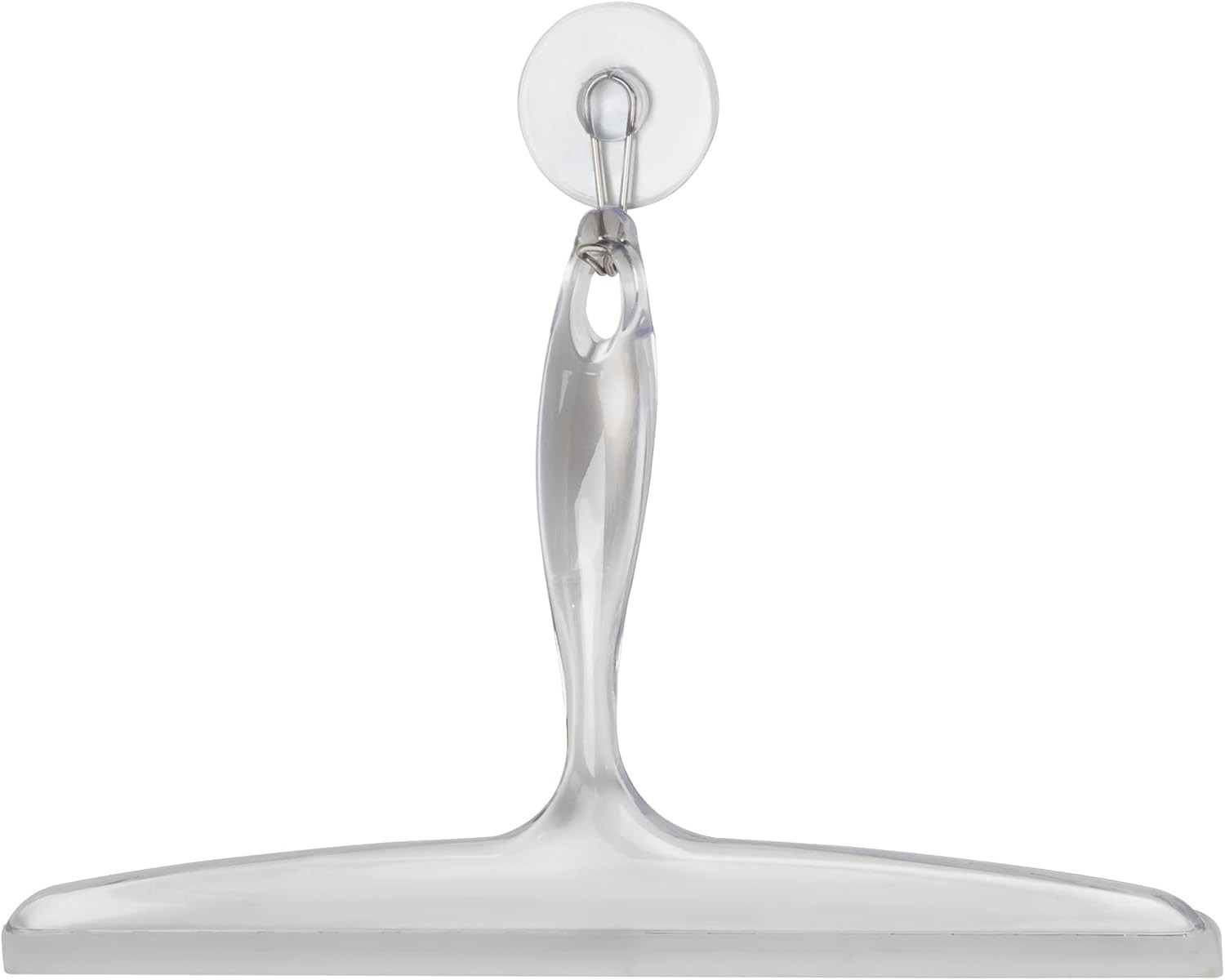 Plastic Bath Squeee for Glass with Suct Hook Holder –, Clear
