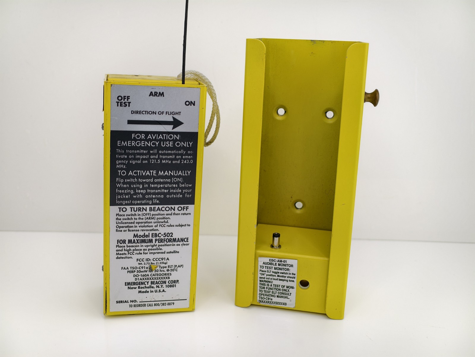 Emergency Beacon Corp Location Transmitter Parts EBC-502 Untested