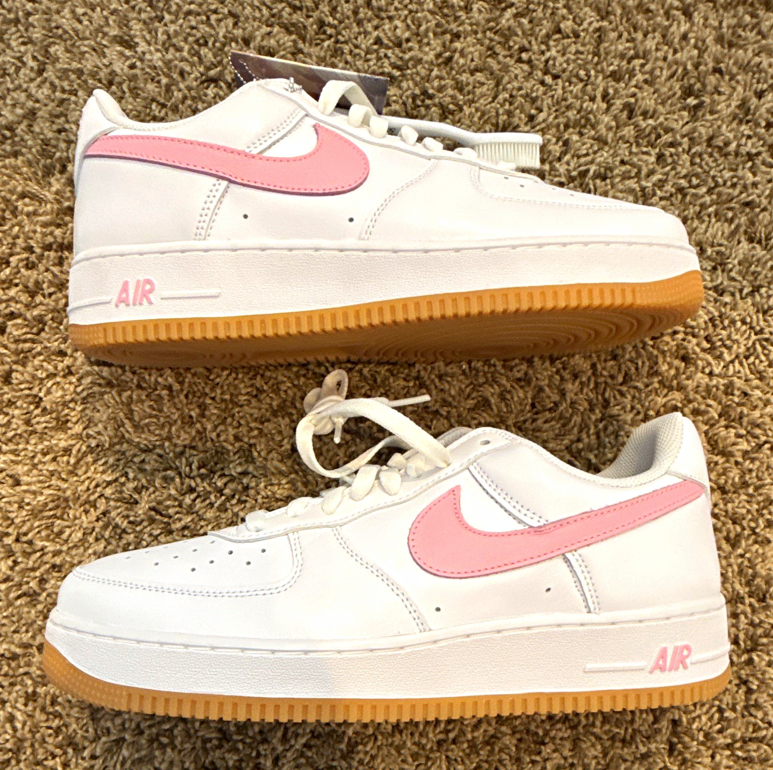Nike Air Force 1 Low Color of the Month White/Pink Gum Yellow Leather DM0576-101
