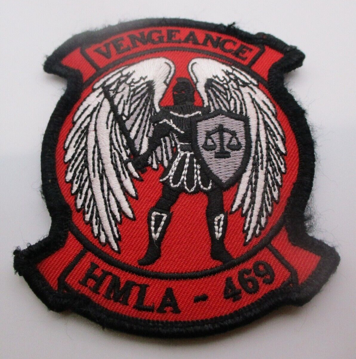 USMC HMLA-369 Gunfighters Red Squadron Self Attaching Flight Suit Patch Ver 3
