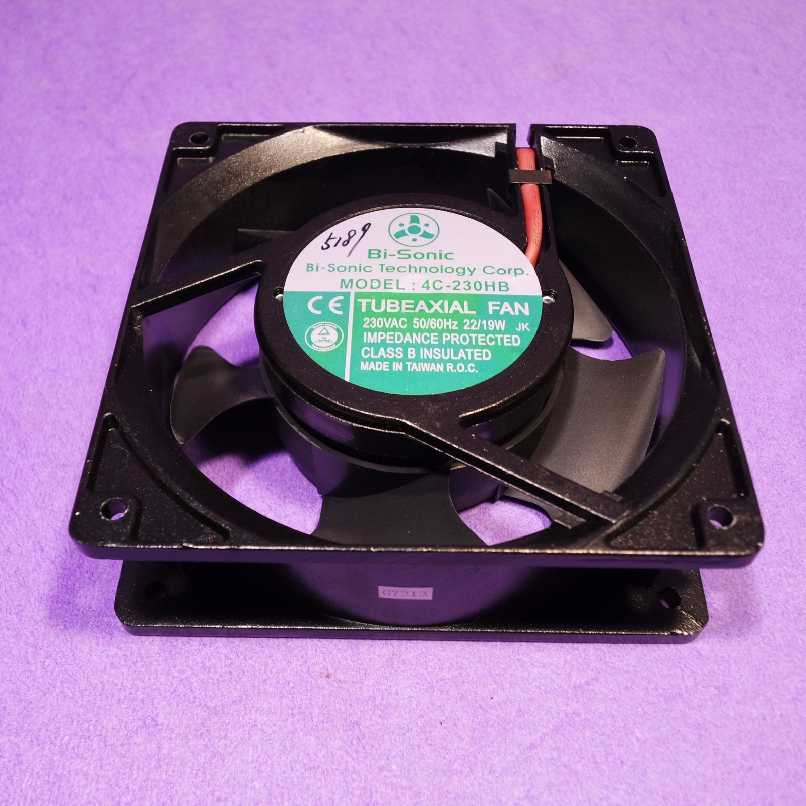 BISONIC 4C-230HB FAN, 120MM HIGH AIRFLOW, USED