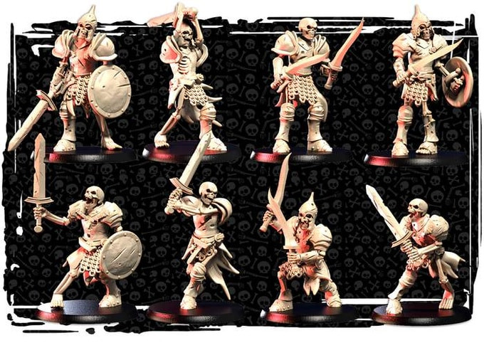 Dungeons & Dragons NPC Enemy - Skeleton Army - Skeleton Swordsman, Militia