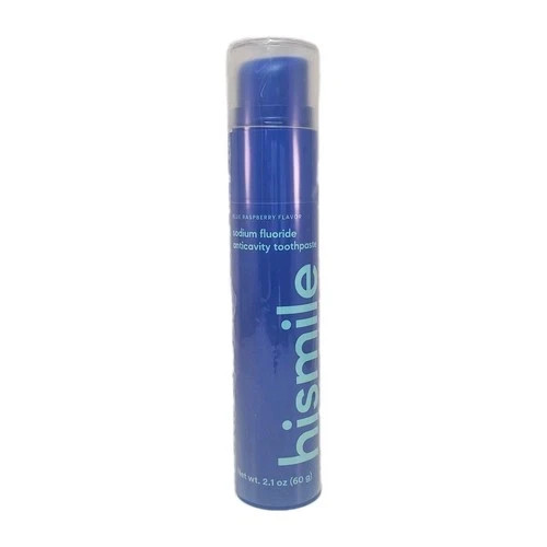 hismile Blue Raspberry Flavored Fluoride+ Toothpaste, 2.1 oz, ex7/26