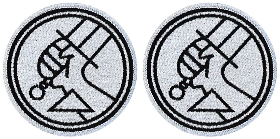 Hellboy Bureau of Paranormal Research Defense Patch - 2PC  iron on Sew  3"x3"