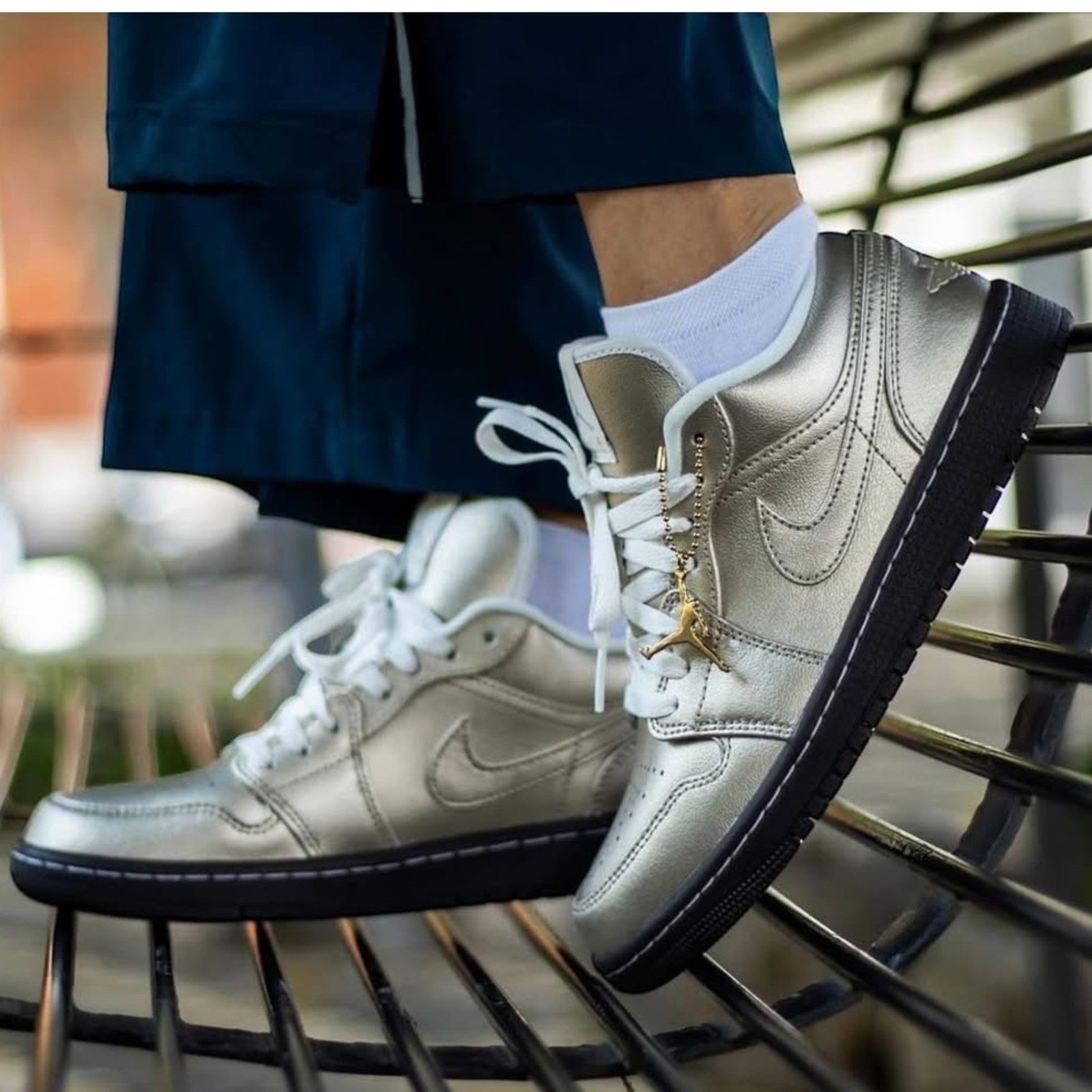 Nike Air Jordan 1 Low SE Shoes Metallic Zinc HQ3529-099 Women's Sizes NEW