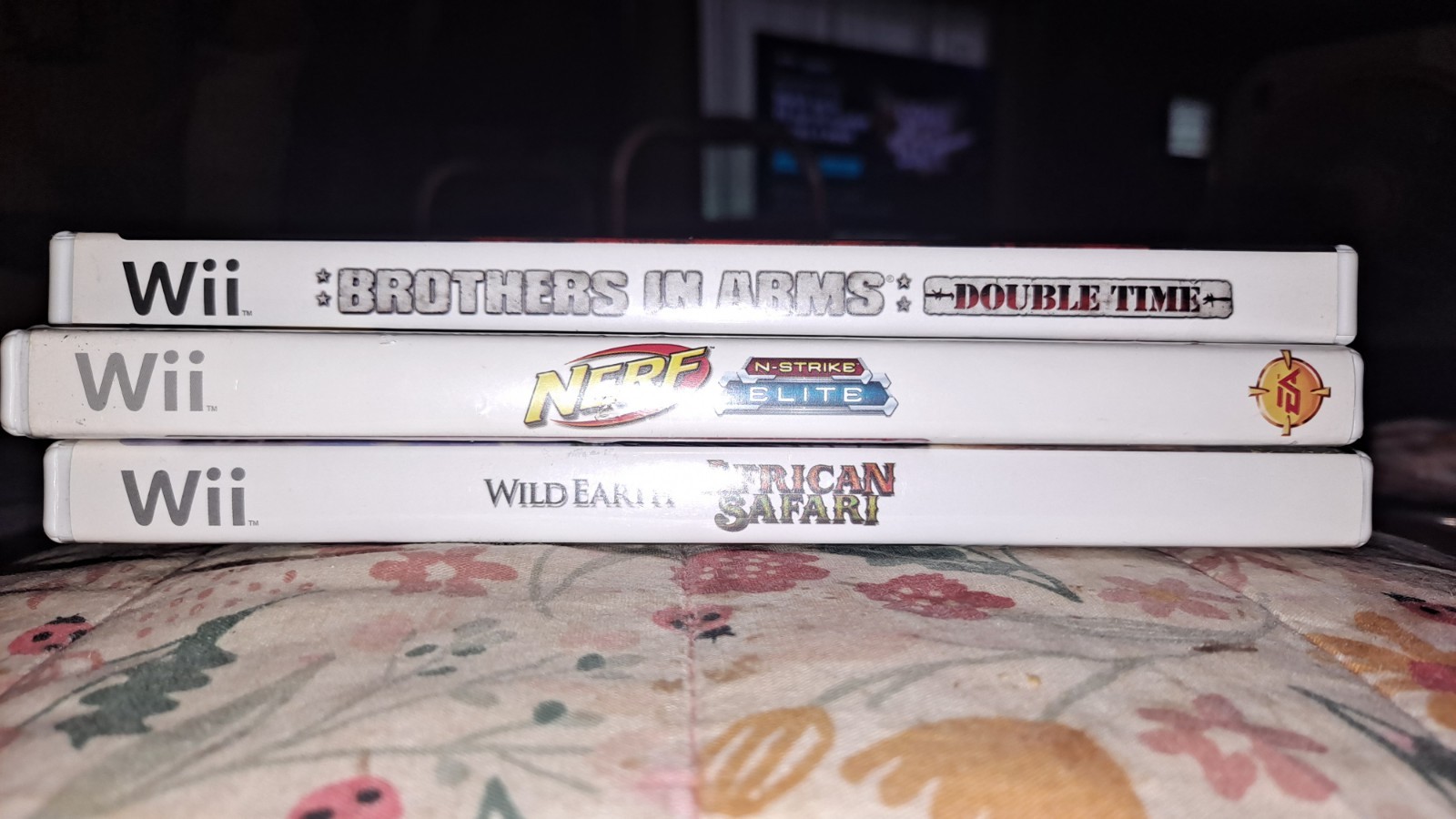 Nintendo Wii Games Lot Of 3 BROTHERS IN ARMS,NERF N STRIKE,,AND AFRICAN SAFARI