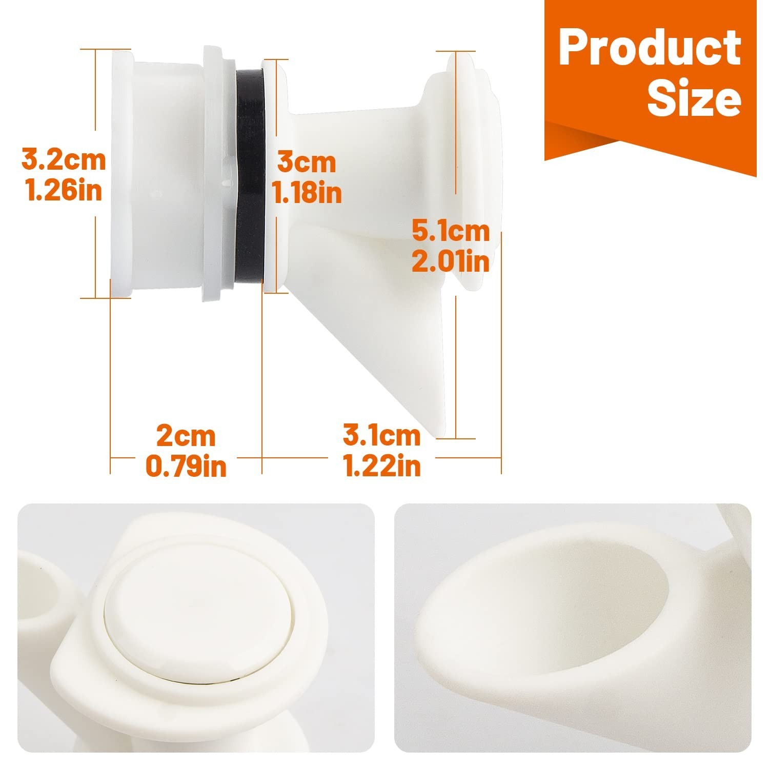 3 Pack Push Button Cooler Spigot Replacement for Igloo 2-10 Gallon Water Cooler