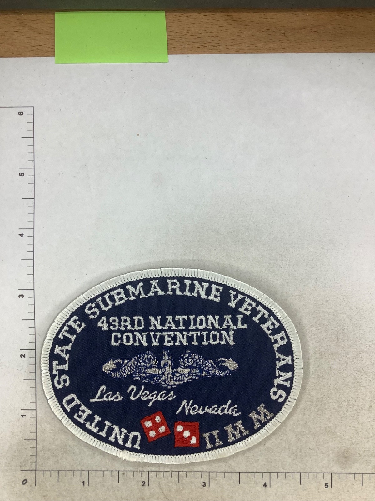US NAVY US SUBMARINE VETERANS WW2 43rd NATIONAL CONVENTION LAS VEGAS NV PATCH