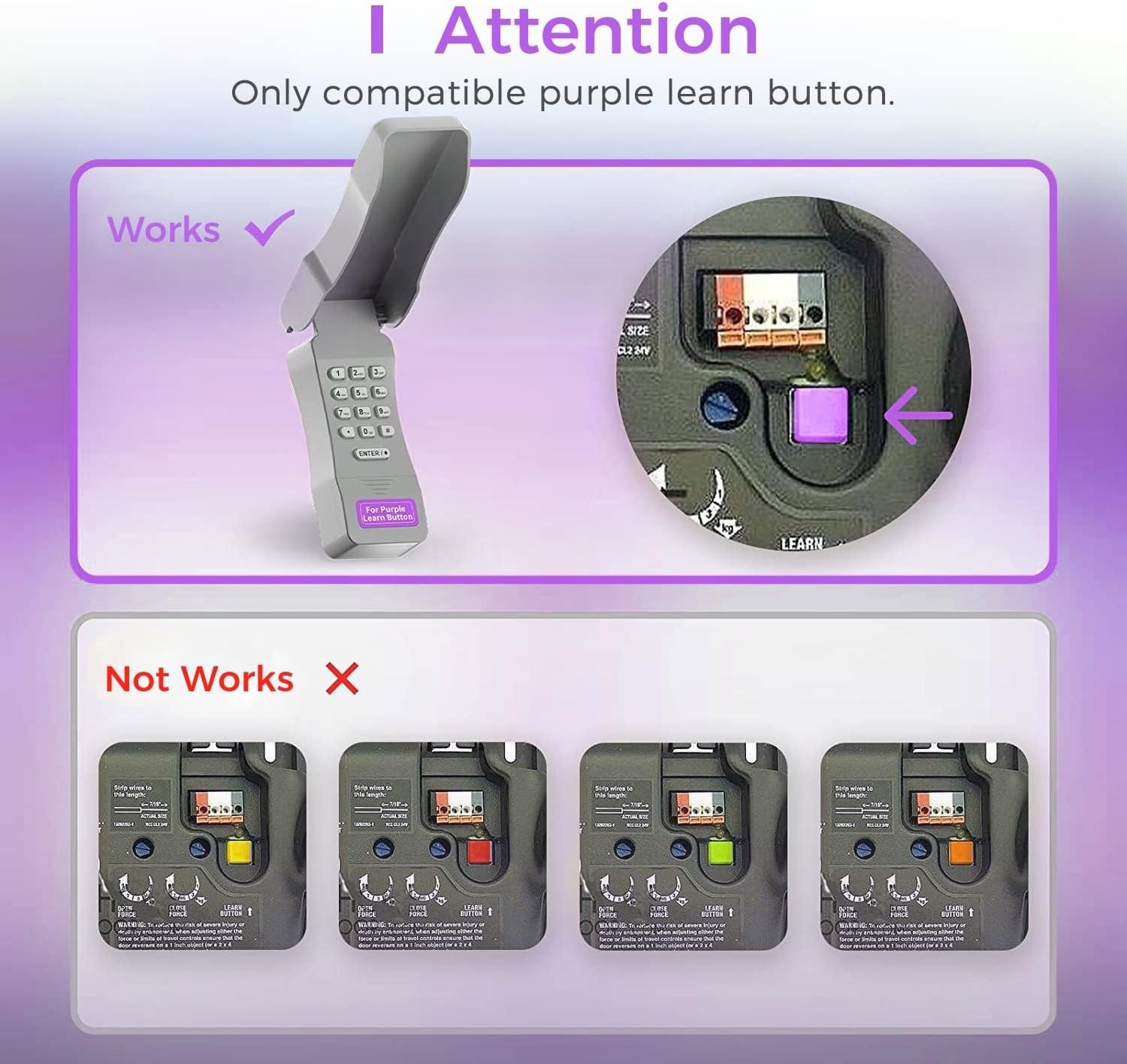 Weatherproof Wireless Keypad with Fluorescent Display for Garage Access