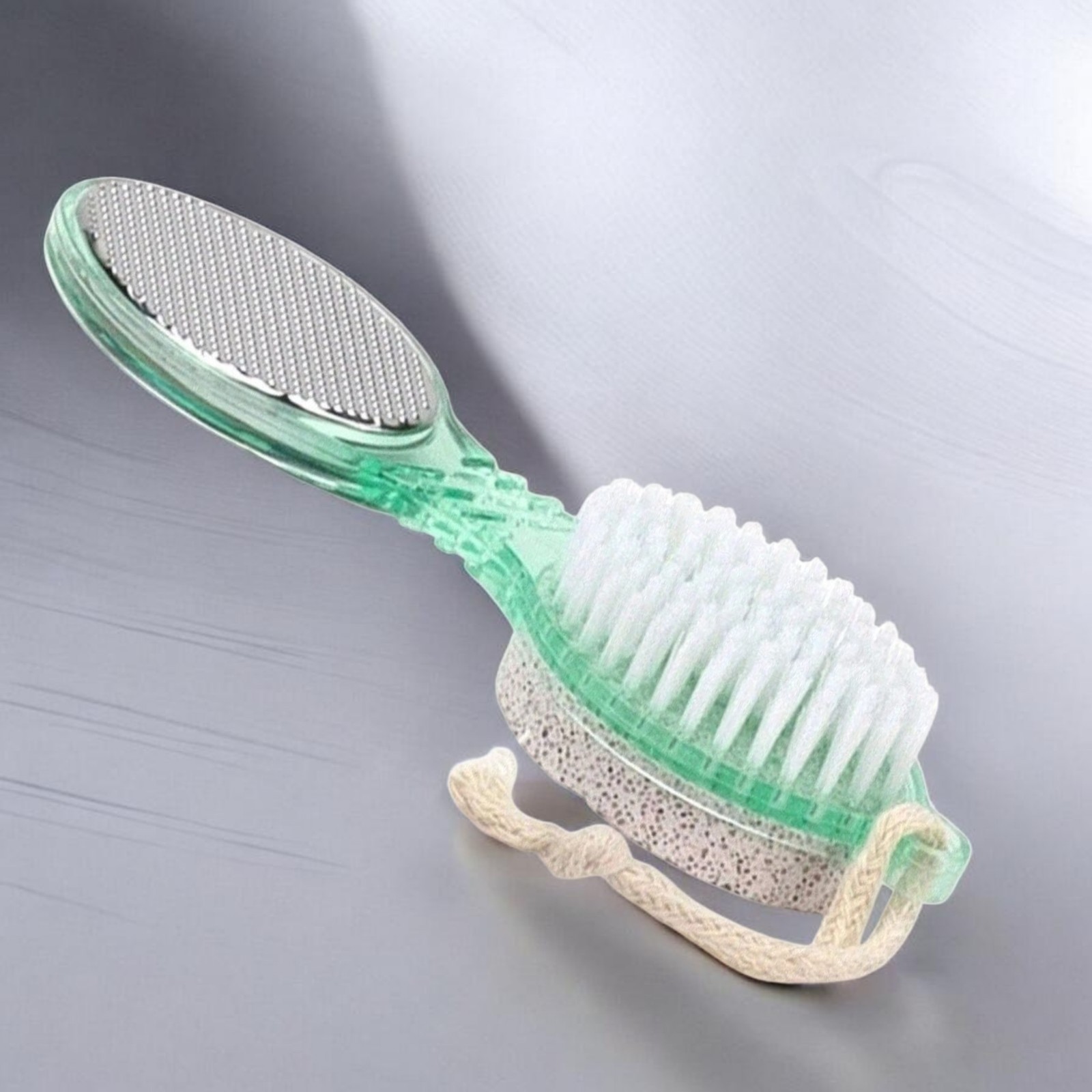 4 In 1 Foot Care Stone Callus Brush Pumice Scrubber Pedicure Exfoliate (1 Pack)