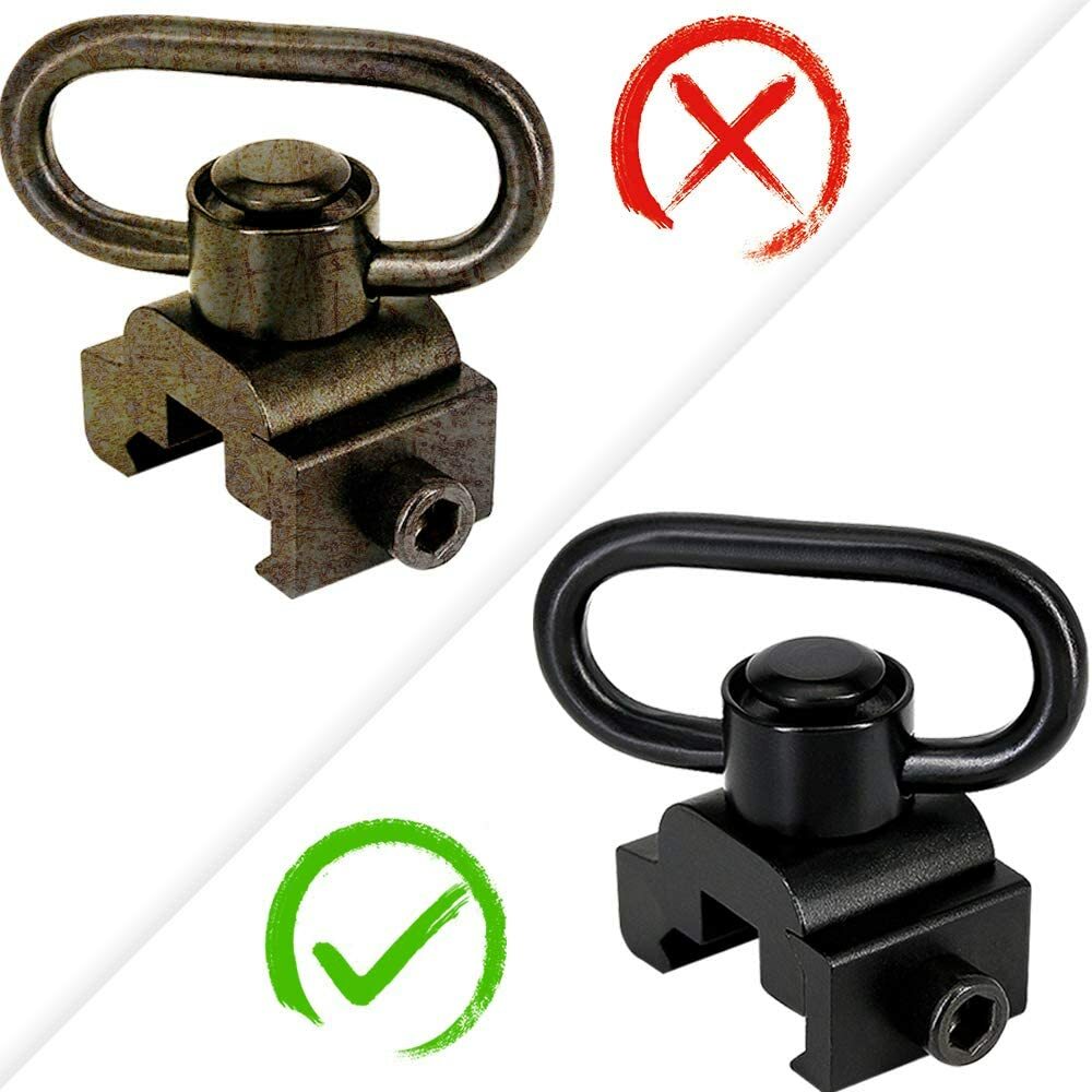 Quick Release/Detach Sling Swivel with Push Button and 1.44'' Loop High Strength