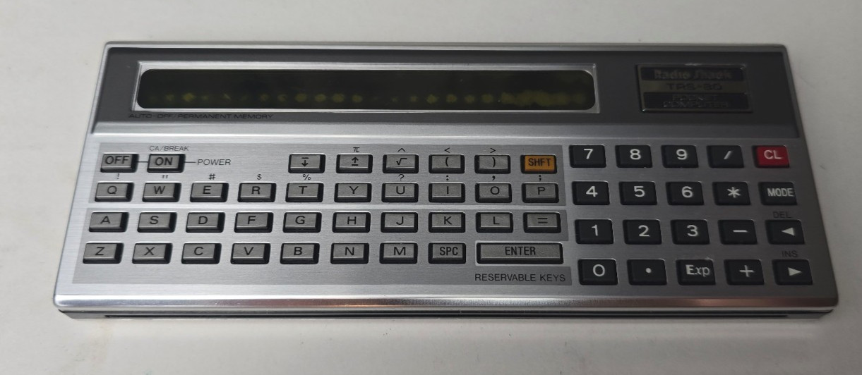 Retro Tandy TRS-80 Pocket Computer W/Printer Cassette Interface - BAD SCREEN