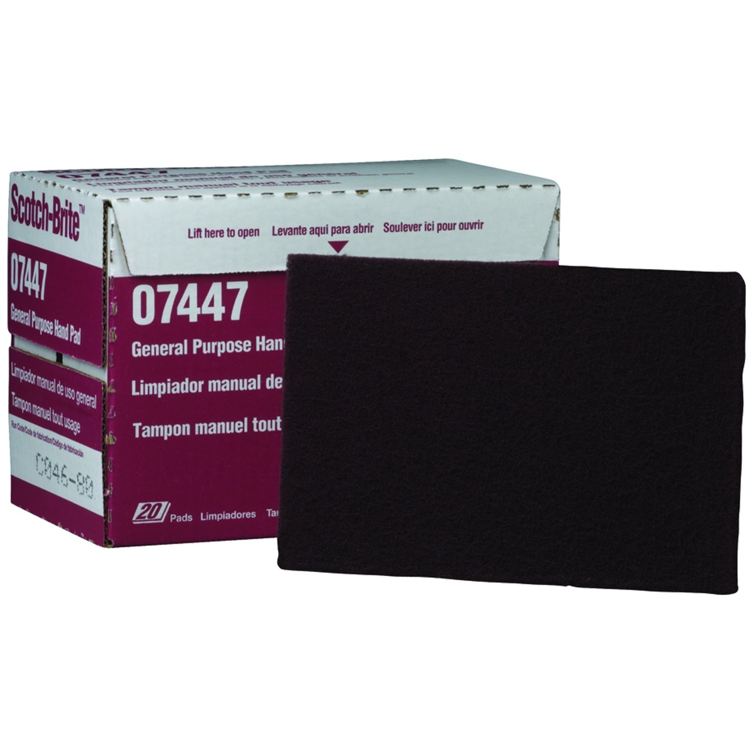 MMM07447 3M Scotch-Brite General Purpose Hand Pad, 20 Pads/Box