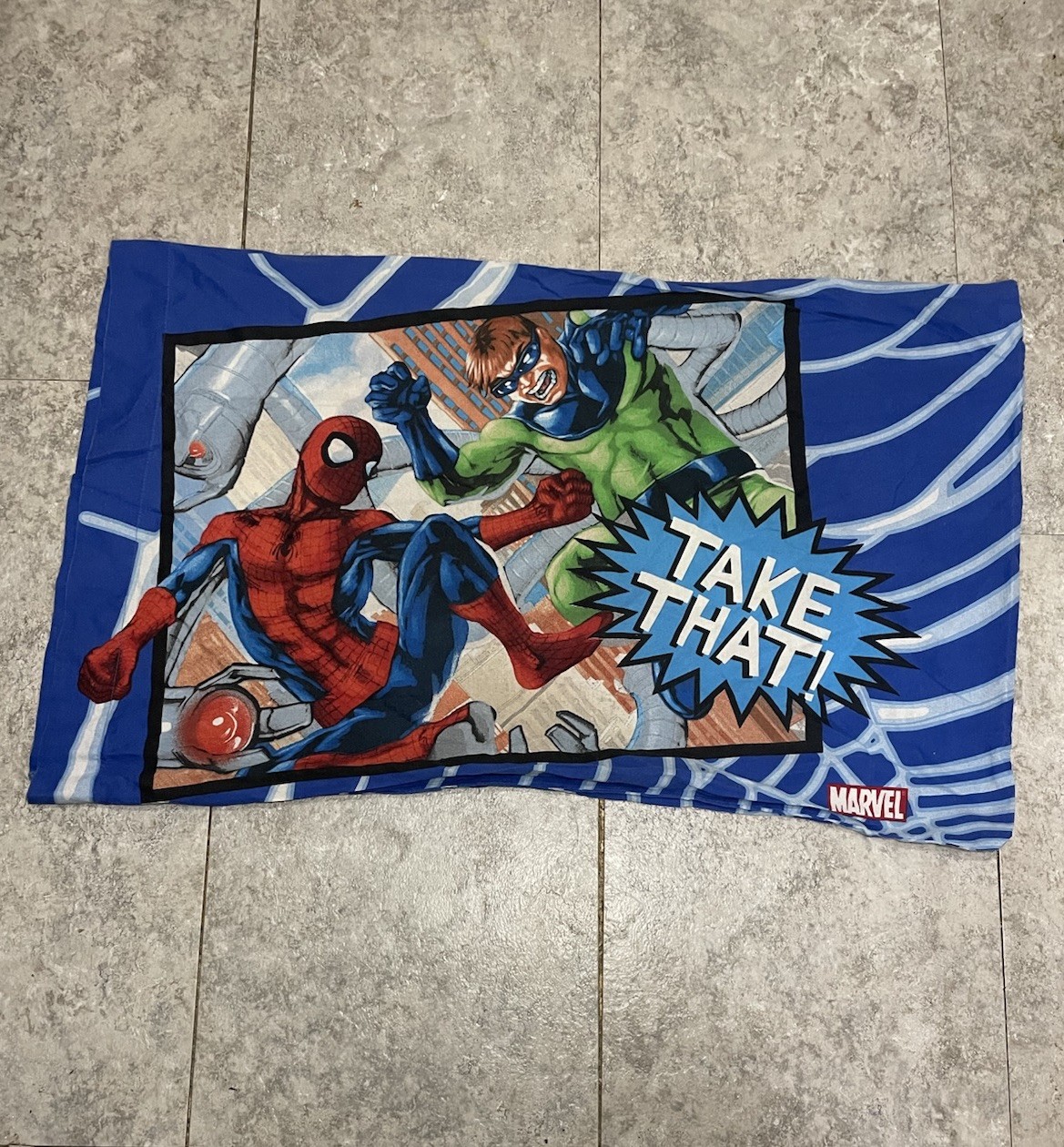 Y2k 90s Marvel! Amazing Spiderman & Doc Ock Pillowcase 🔥 Zing! Take That!