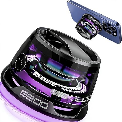 G200 Magnetic Bluetooth Speaker Mini, 9-Core Magnet for Metal Black Speaker