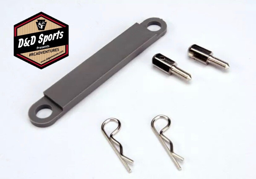 Traxxas 3727A Grey Battery Hold Down Plate for Rustler & Bandit XL-5 VXL