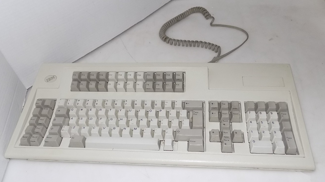 IBM 1395660 M122 TYPE III BATTLECRUISER CLICKY BUCKING SPRING KEYBOARD RJ45 1991