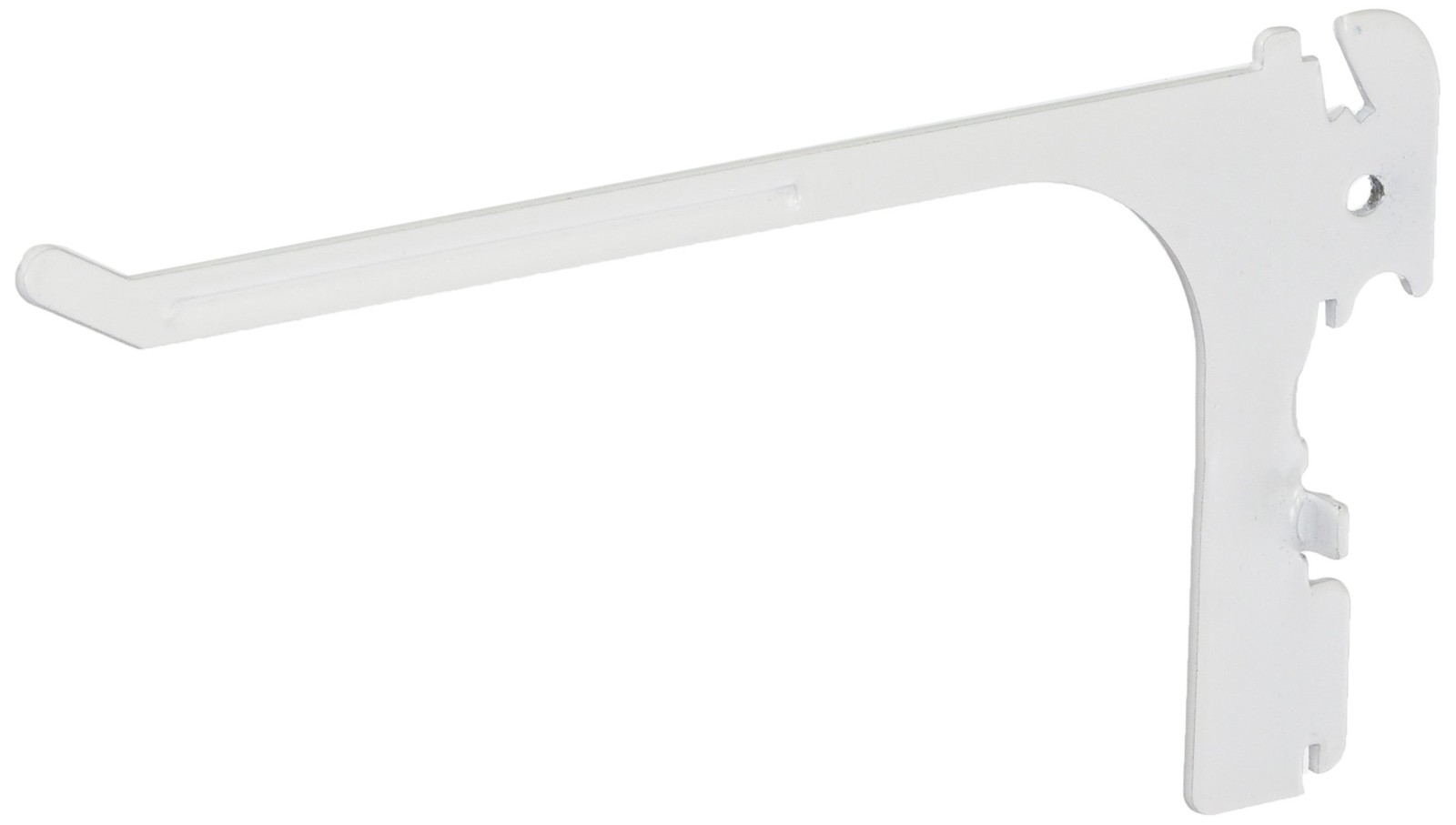6 Inch Reach Extended Hook Pair Slotted Metal Pegboard Tool Board White