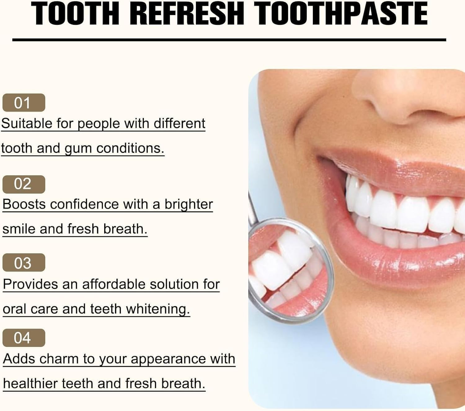 2Pcs Tooth Refresh Toothpaste, Fresh Breath Toothpaste, Natural Oral Care
