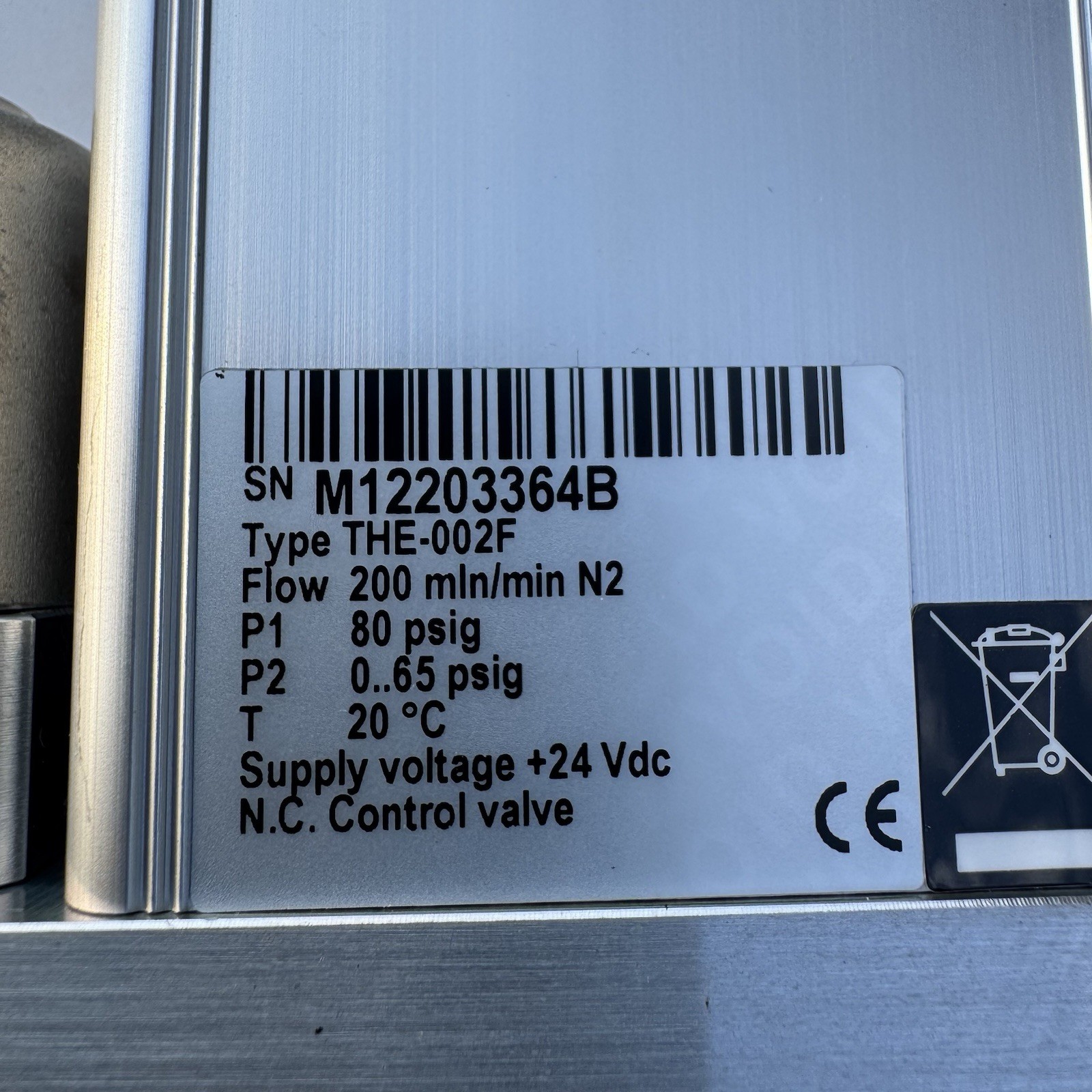 Bronkhorst THE-002F Mani-Flow Mass Flow Controller 200 ml/min N2 24V