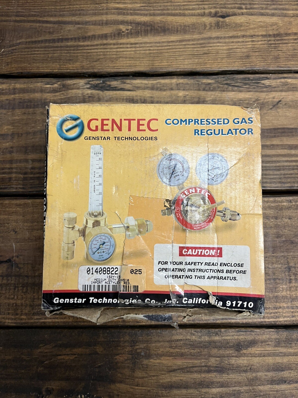Gentec 152Y-15 Compressed Gas Welding Regulator Acetylene Service CGA510