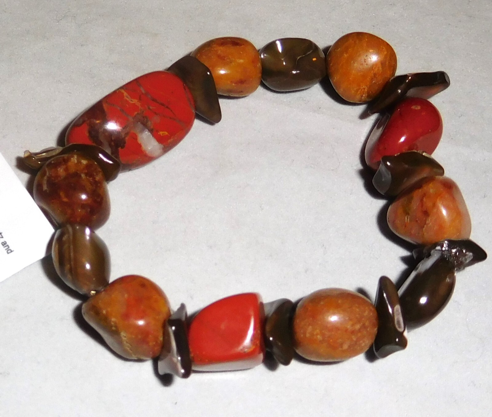 Natural Jasper & Tiger Eye Chunky Bracelet by Healing Light Stones