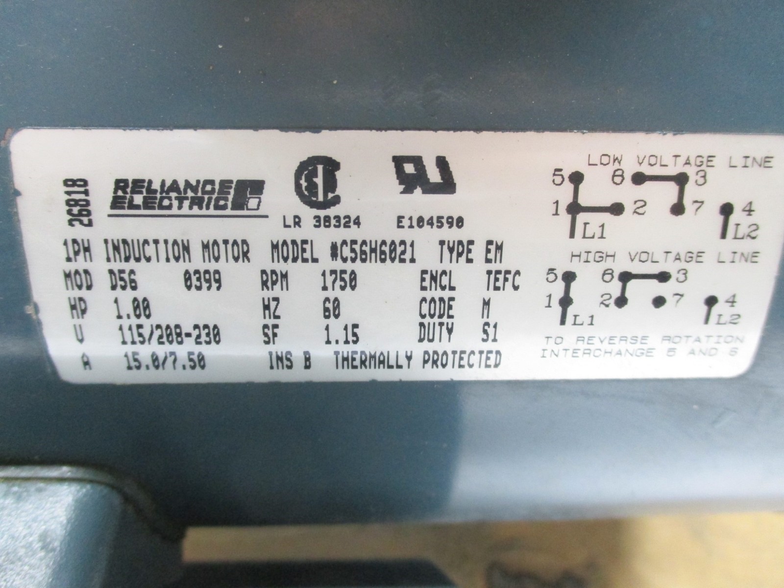 RELIANCE ELECTRIC C56H6021 NSNP