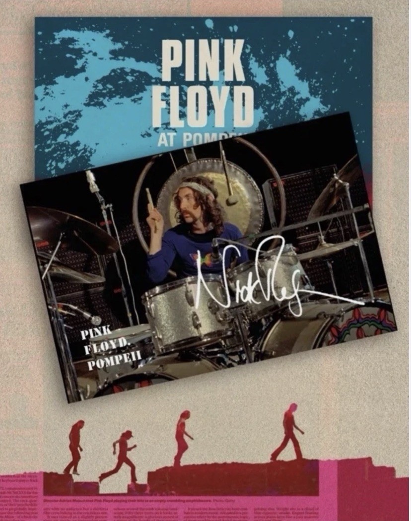 LIMITED EDITION SIGNED POSTCARD EXCLUSIVE Pink Floyd At Pompeii -MCMLXXII 2 CD✅✅