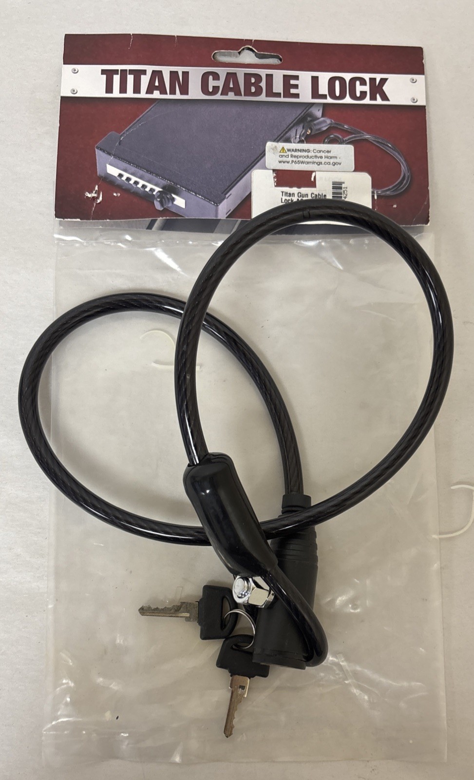 Titan Cable Lock For Titan Gun Safe Vault For On The Go Safety #AS-2065 #M562