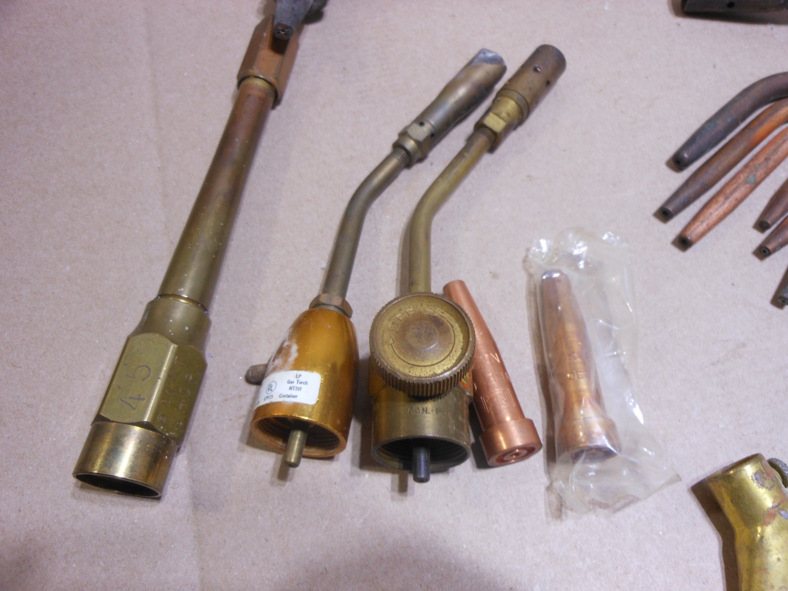 Lot of Torch Soldering Welding Parts Tips Valves - See pics
