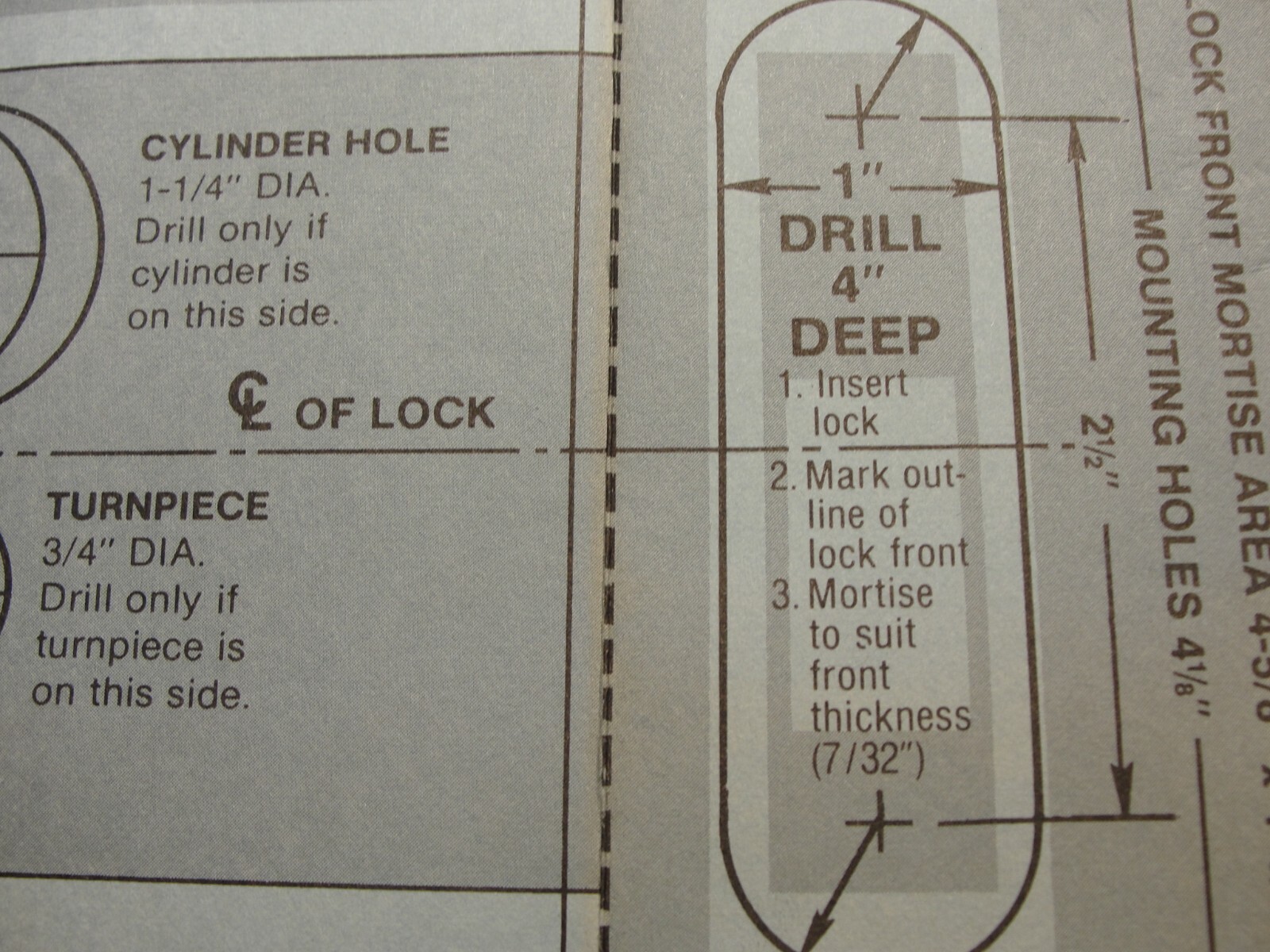Marks 3/4" Diameter Turnpiece Mortise Deadlock 30 With Cylinder & Keys