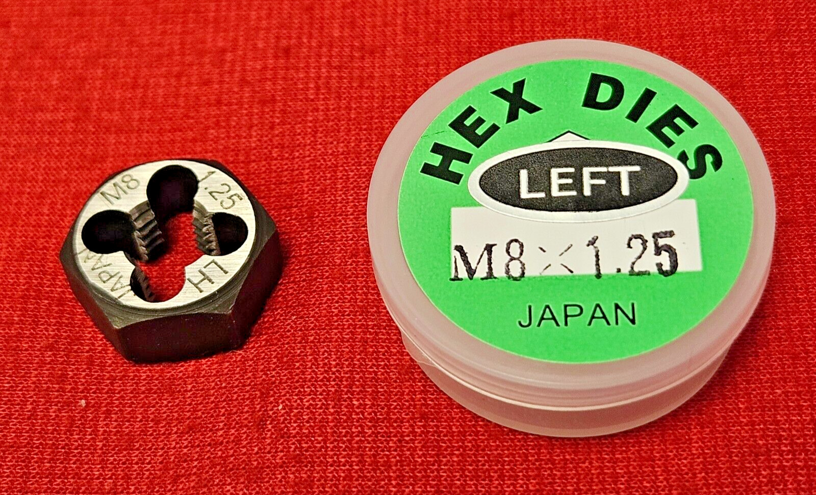 Alfa M8 X 1.25 8MM LEFT HAND x .62 Hex Rethread Die CS Alfa MHD70760L Metric