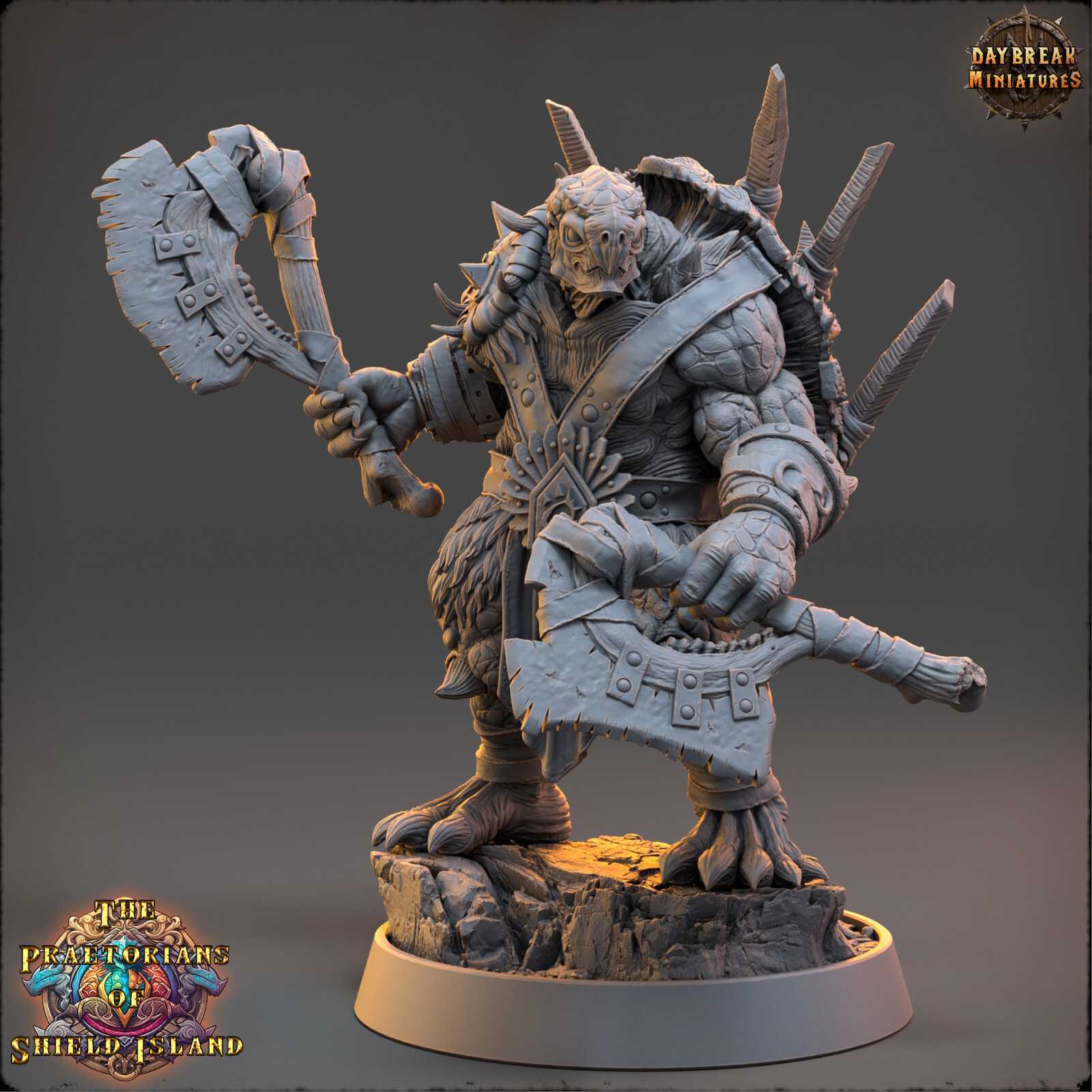Tortle Fighter Fimag | DayBreak Miniatures | Compatible with D&D/AOS