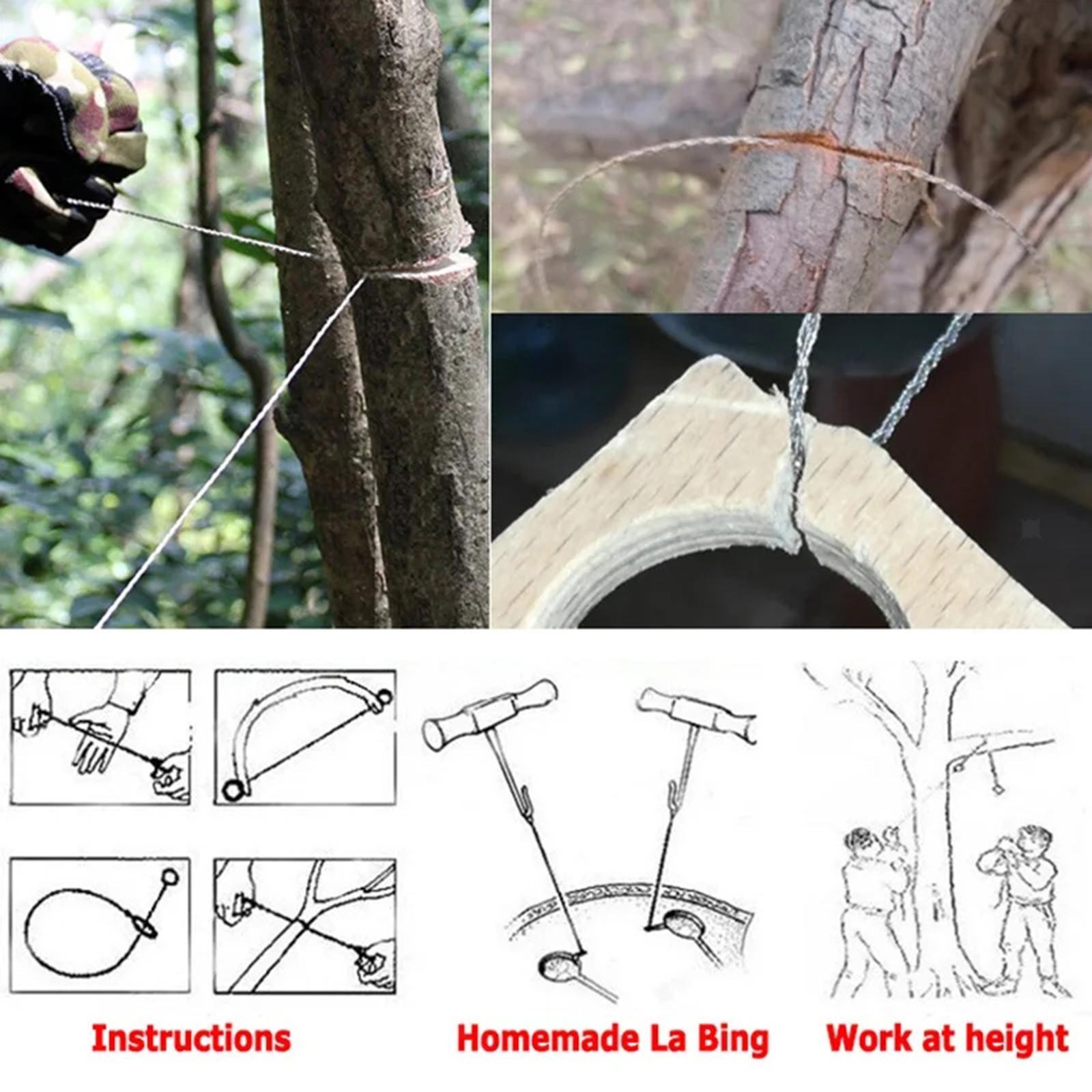 4 Pieces Metal Wire Saw Hand Saw Pipe Cutter for Outdoor