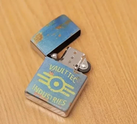 Fallout Flip Top Themed Lighter Vaultec Industries, NEW! WITH PROTECTIVE CASE!